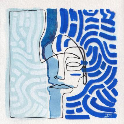 Peinture se cacher par Detovart | Tableau Figuratif Acrylique Portraits