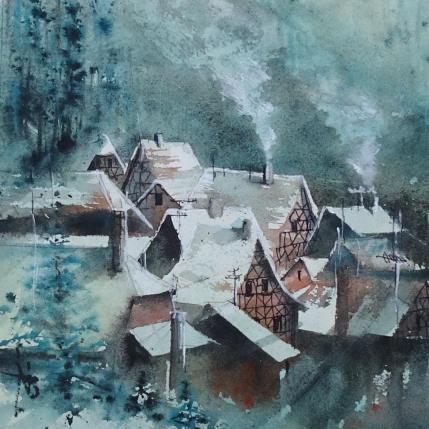 Peinture Bien au chaud chez soi par Abbatucci Violaine | Tableau Figuratif Aquarelle