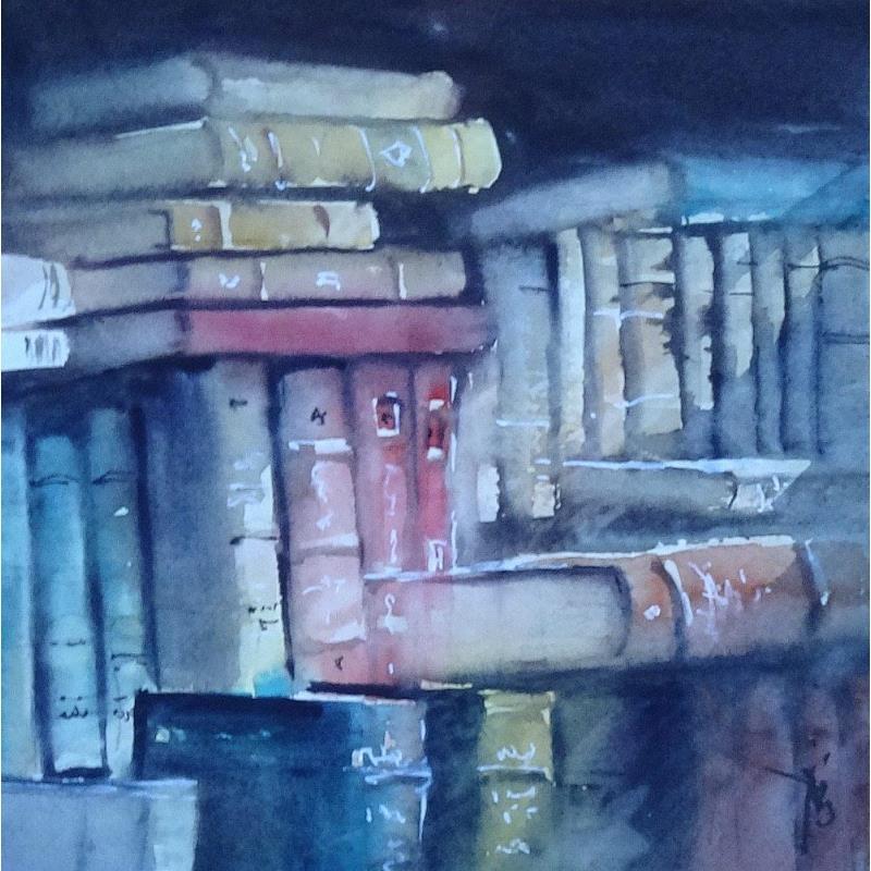 Painting Des tas d'histoires by Abbatucci Violaine | Painting Figurative Watercolor