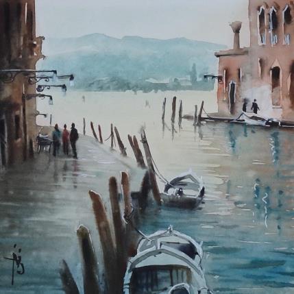 Peinture Rio Cannaregio par Abbatucci Violaine | Tableau Figuratif Aquarelle