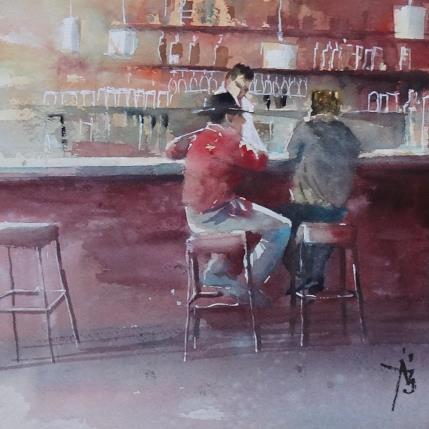 Painting Besoin d'une oreille amicale by Abbatucci Violaine | Painting Figurative Watercolor Pop icons