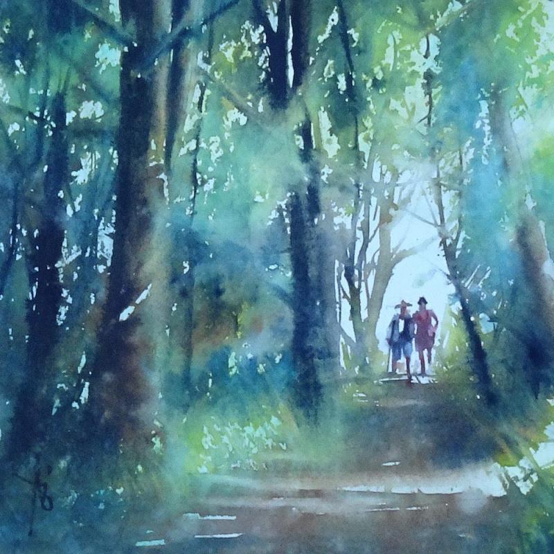 Painting Père et fille, une autre intimité by Abbatucci Violaine | Painting Figurative Watercolor
