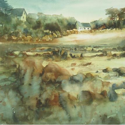 Painting Son coin de paradis by Abbatucci Violaine | Painting Figurative Watercolor