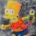 Peinture Bart vandal par Lemoine Mael | Tableau Pop-art Icones Pop Graffiti Acrylique