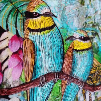 Peinture Cielo en la Tierra par Geiry | Tableau Matiérisme Acrylique, Pigments, Poudre de marbre Animaux, Nature