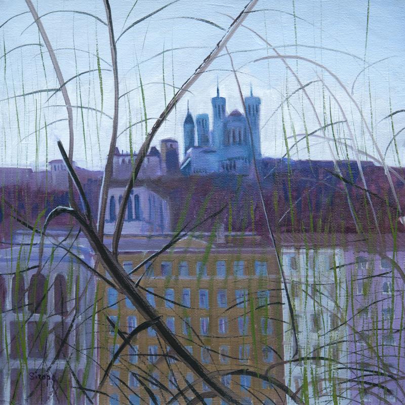 Painting Le printemps à Lyon by Sirope Rémy | Painting Figurative Architecture Oil