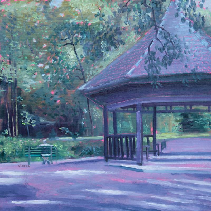 Painting Le piano d'Or du parc  by Sirope Rémy | Painting Figurative Life style Oil