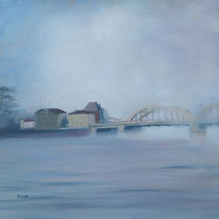 Painting Paysage du Val de Saône by Sirope Rémy | Painting Figurative Oil Landscapes