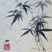 Painting Bambou by Yu Huan Huan | Painting Figurative Nature Black & White Watercolor Ink