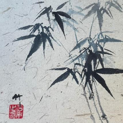 Peinture Bambou par Yu Huan Huan | Tableau Figuratif Aquarelle, Encre Nature, Noir & blanc