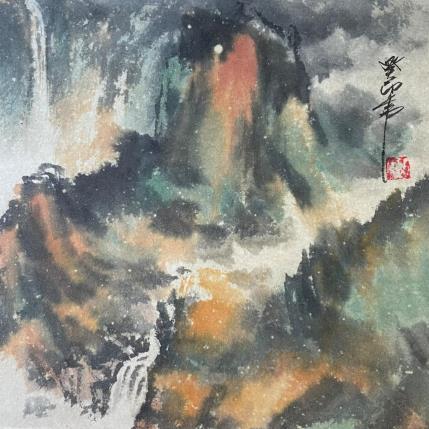 Painting F2 Colorful mountains 105-20735-20240117-6 by Yu Huan Huan | Painting Figurative Ink Landscapes, Pop icons