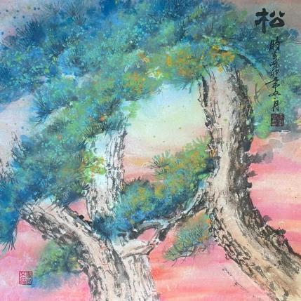 Painting F4 Pine 105-20735-20240117-14 by Yu Huan Huan | Painting Figurative Ink Nature