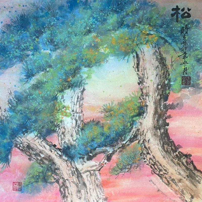 Painting F4 Pine 105-20735-20240117-14 by Yu Huan Huan | Painting Figurative Nature Ink