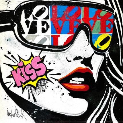 Peinture Pop fashion girl par Cornée Patrick | Tableau Pop-art Graffiti, Huile Icones Pop, Mode, Portraits