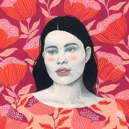 Peinture Mélanie par Alie Loizel | Tableau Figuratif Acrylique Portraits