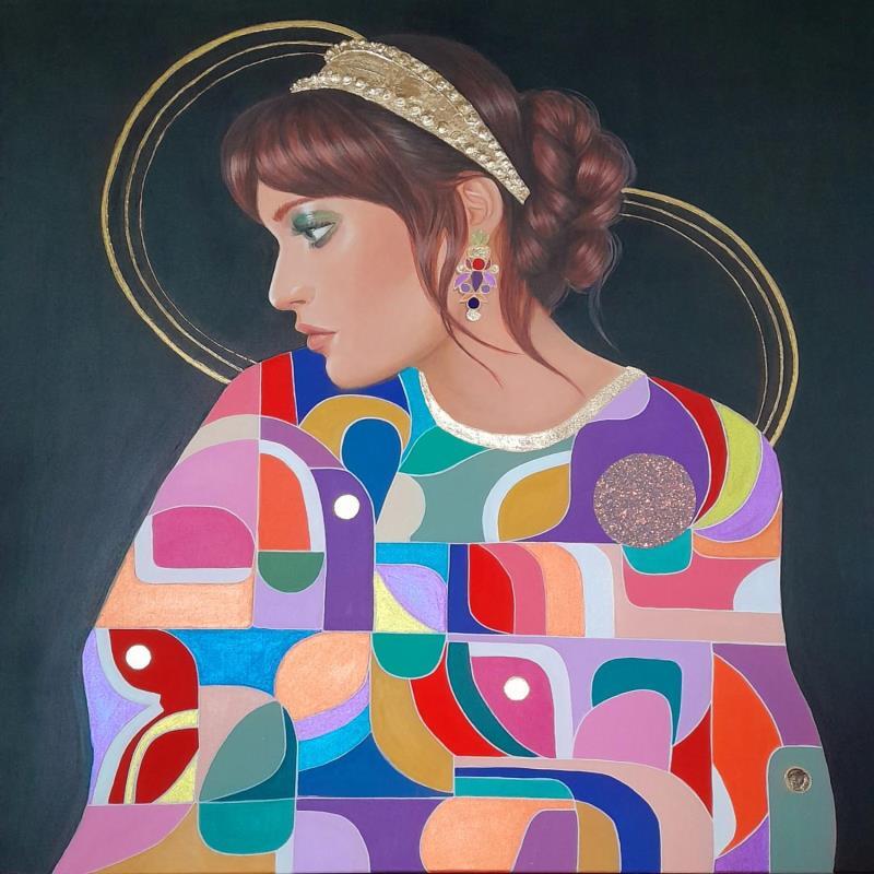 Painting Freya by Rosângela | Painting Figurative Portrait Acrylic