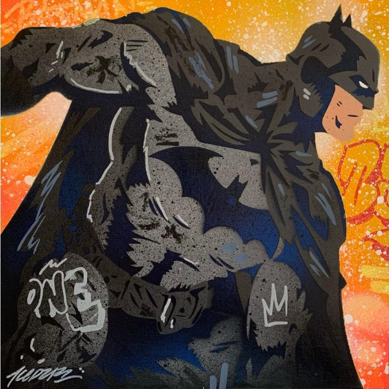 Painting BATMAN ACTION by Lemoine Mael | Painting Pop-art Pop icons Graffiti Acrylic