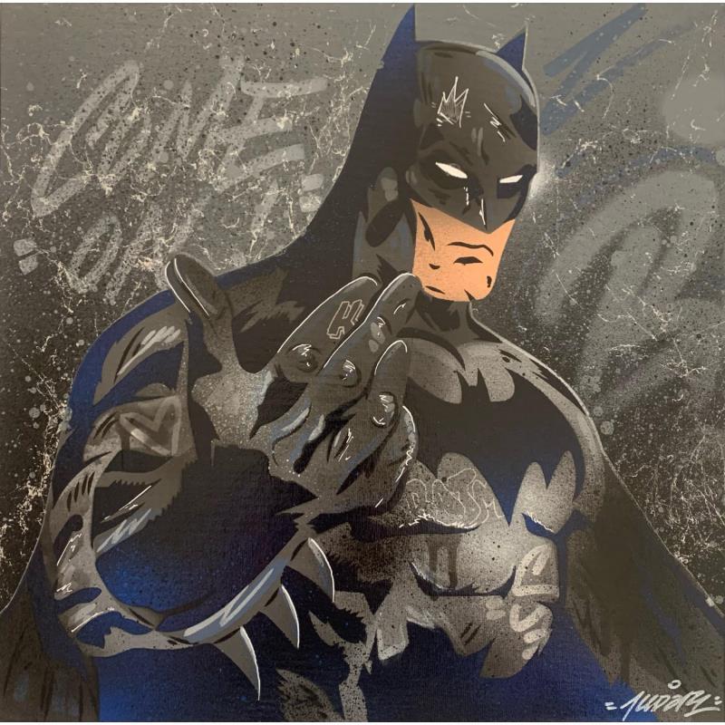 Painting SUPER BATMAN by Lemoine Mael | Painting Pop-art Pop icons Graffiti Acrylic