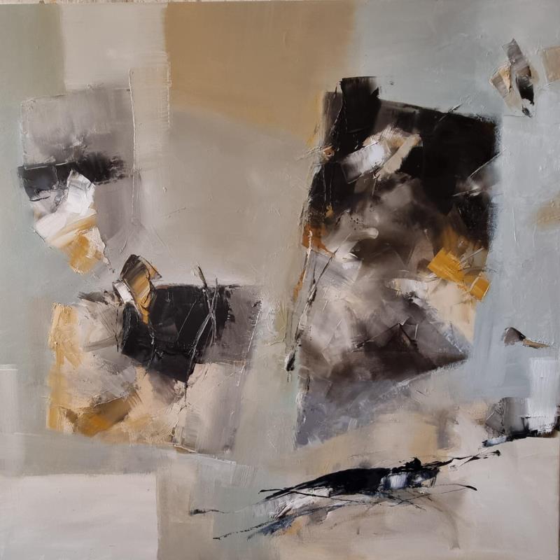 Peinture Strange situation par Virgis | Tableau Abstrait Minimaliste Huile