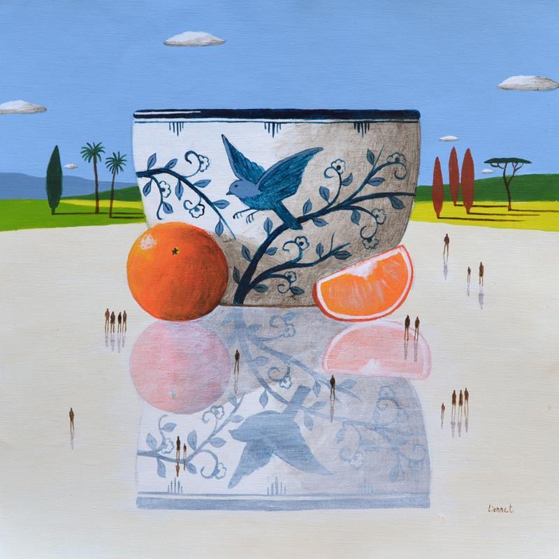 Peinture coupe à l'oiseau par Lionnet Pascal | Tableau Surréalisme Paysages Scènes de vie Natures mortes Acrylique