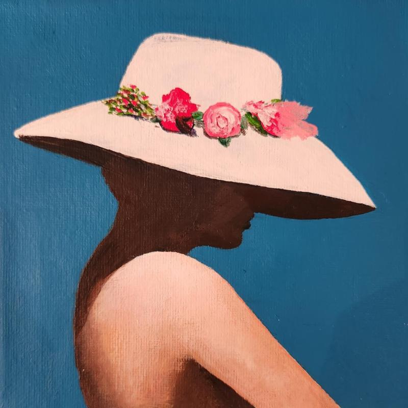 Peinture Gisèle  par Sie Evelyne | Tableau Figuratif Scènes de vie Acrylique