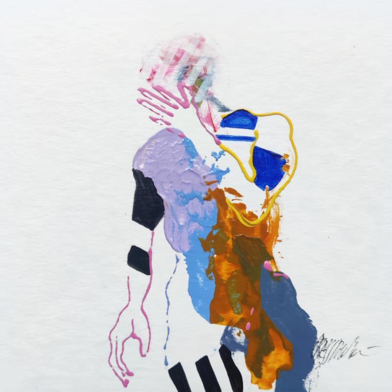 Painting Tu me fais rire by Cressanne | Painting Figurative Nude Acrylic Ink