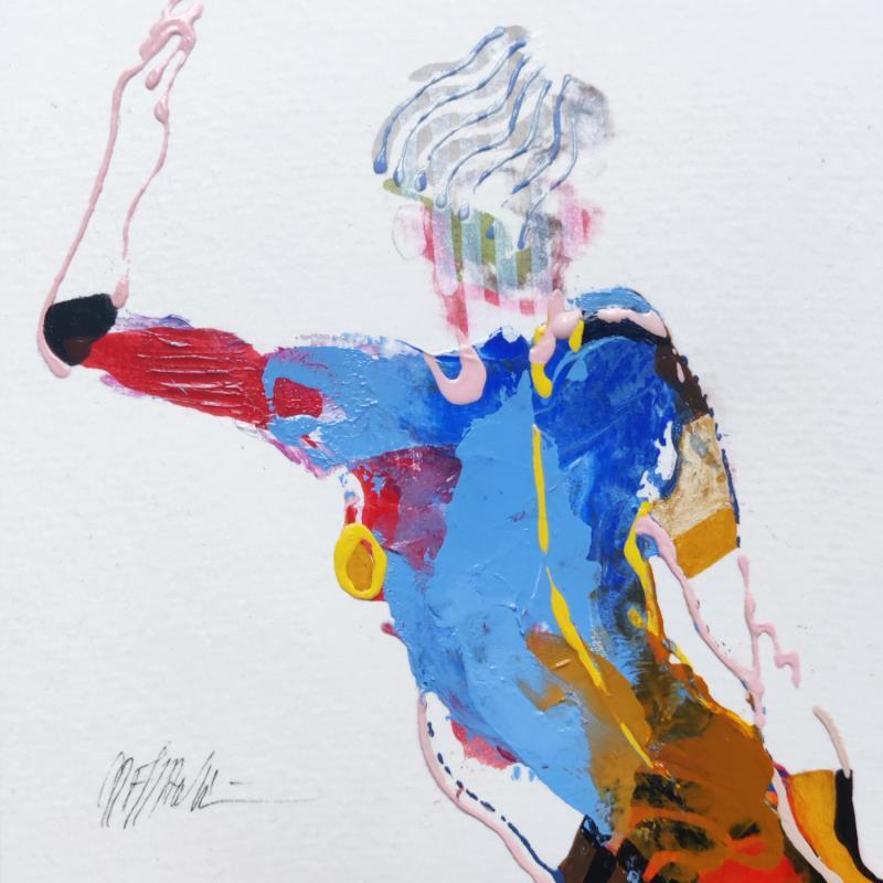 Gemälde Un grand bonjour von Cressanne | Gemälde Figurativ Akt Acryl Tinte