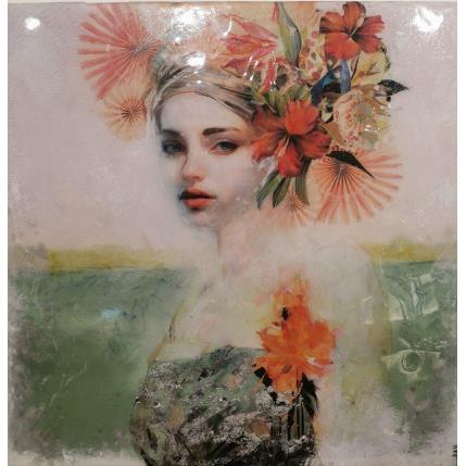 Peinture La Monica par Bofill Laura | Tableau Figuratif Acrylique, Bois, Résine Portraits