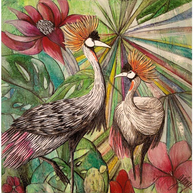 Painting Aigrette Chine by Geiry | Painting Subject matter