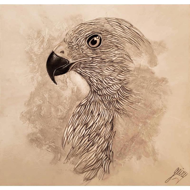 Gemälde Faucon gerfaut von Geiry | Gemälde Materialismus