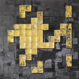 Painting Runway by Bauquel Véronique | Painting Abstract Gluing Minimalist