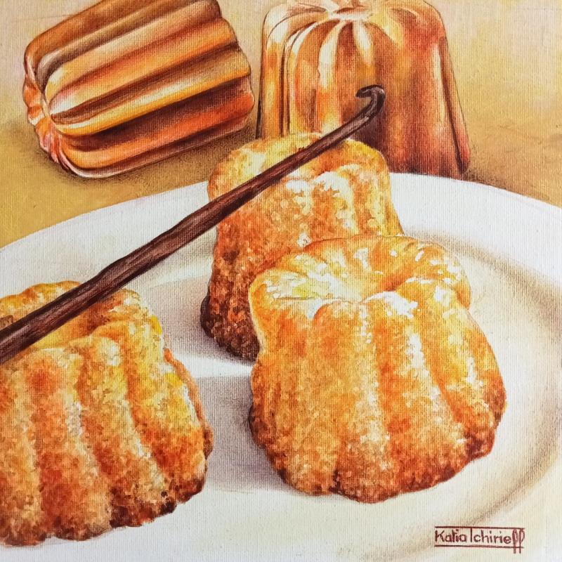 Gemälde Cannelés dorés von Tchirieff Katia | Gemälde Figurativ Stillleben Öl