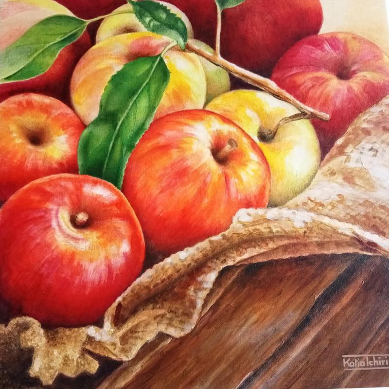 Gemälde Revenant du verger! von Tchirieff Katia | Gemälde Figurativ Stillleben Öl