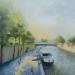 Peinture Quais de seine par Jung François | Tableau Figuratif Paysages Urbain Huile