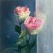 Painting Roses à la fenêtre by Jung François | Painting Figurative Still-life Oil