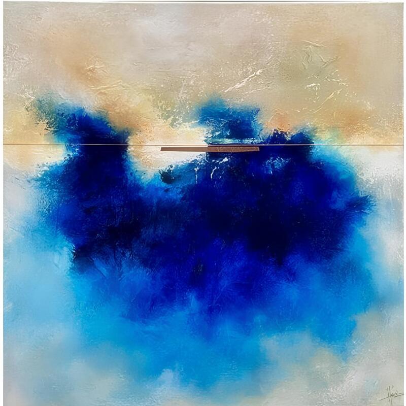 Peinture Abstraction # 1932 par Hévin Christian | Tableau Abstrait Minimaliste Huile Acrylique Pastel