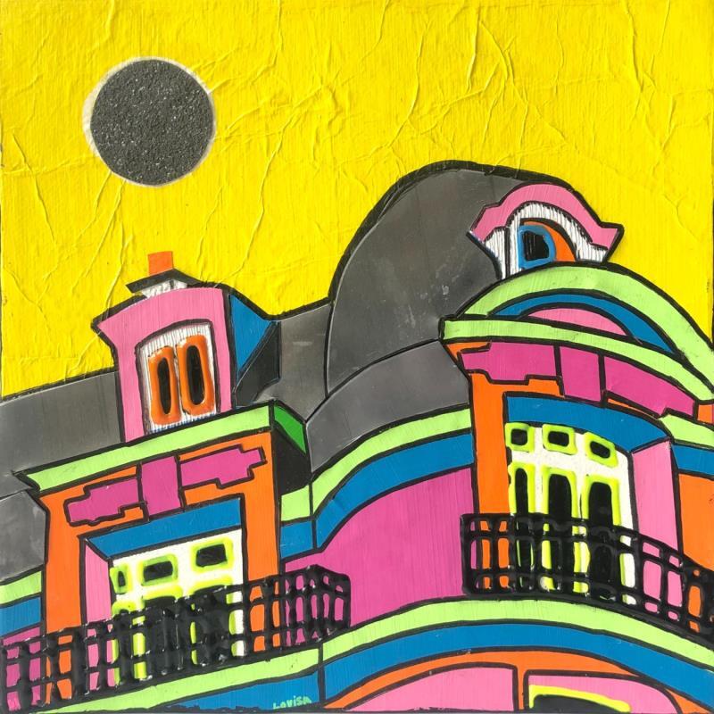 Painting À l'angle by Lovisa | Painting Figurative Urban Acrylic Gluing Posca Upcycling