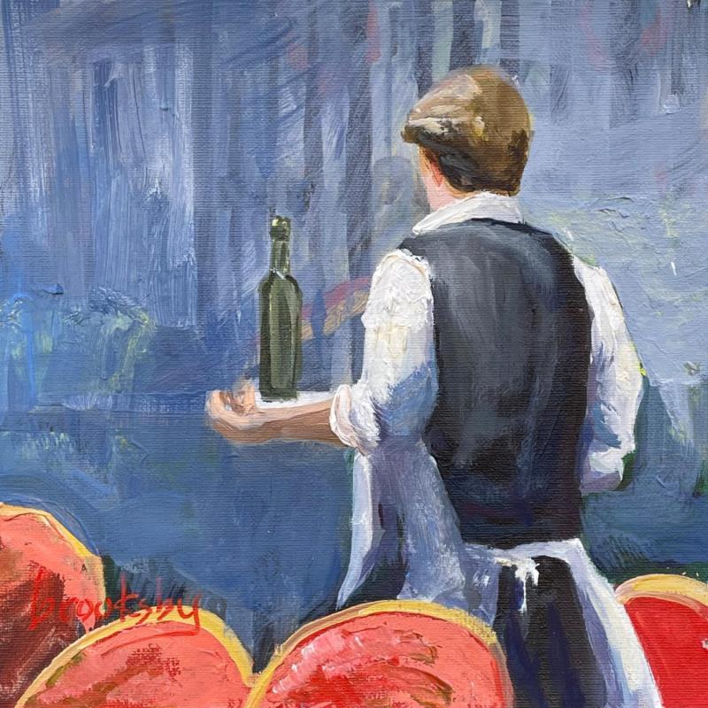 Pintura Le Cafe por Brooksby | Pintura Figurativo Life style Aceite