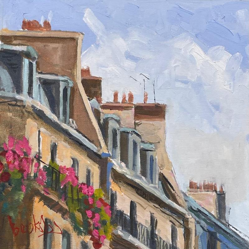 Peinture Paris Chiminies par Brooksby | Tableau Figuratif Scènes de vie Architecture Huile