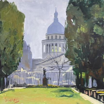 Peinture Le Faune au Jardin du Luxembourg par Brooksby | Tableau Figuratif Huile