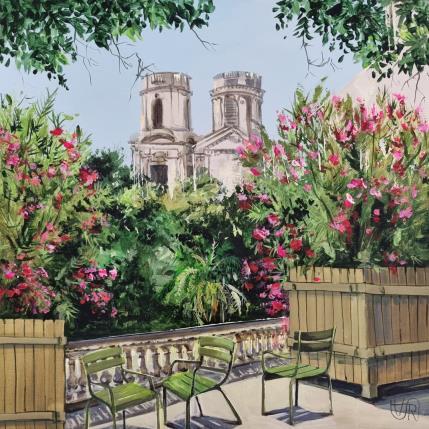 Peinture The magic of the luxembourg gardens par Rasa | Tableau Figuratif Acrylique Urbain