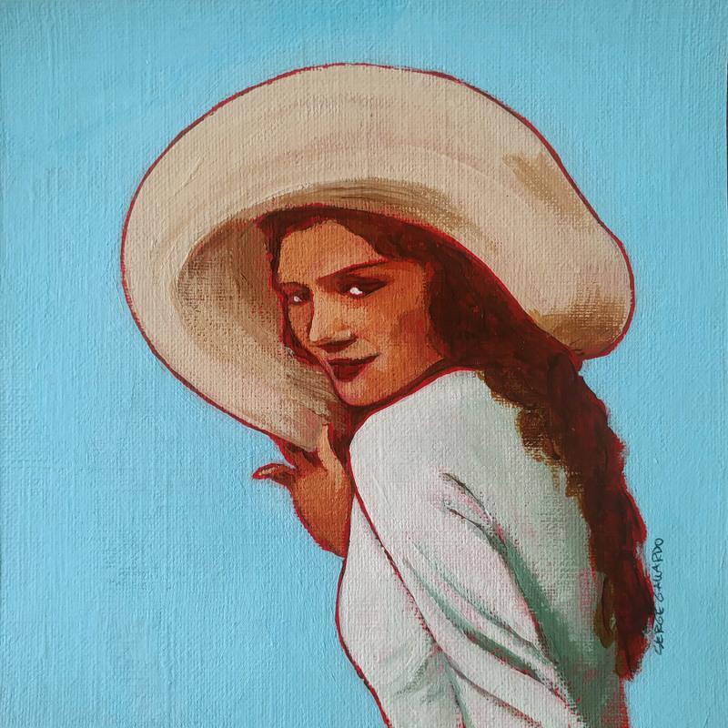 Painting Pénélope est espiègle... by Gallardo Serge | Painting Figurative Life style Acrylic