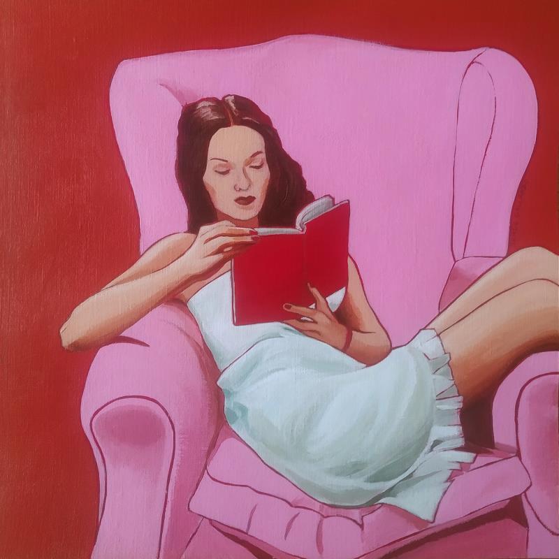 Gemälde Pénélope s'évade... en rose... von Gallardo Serge | Gemälde Figurativ Alltagsszenen Acryl