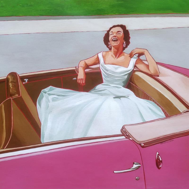 Peinture Pénélope part en balade... par Gallardo Serge | Tableau Figuratif Scènes de vie Acrylique