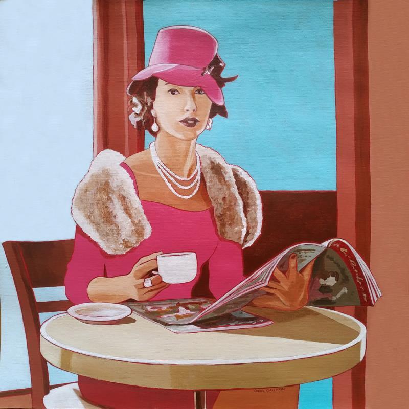 Peinture Pénélope vient aux nouvelles... par Gallardo Serge | Tableau Figuratif Scènes de vie Acrylique