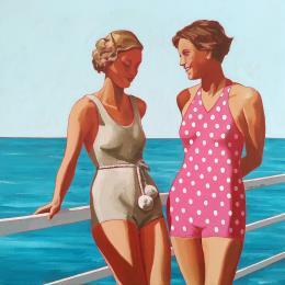 Peinture Pénélope plaisante... par Gallardo Serge | Tableau Figuratif Acrylique Scènes de vie