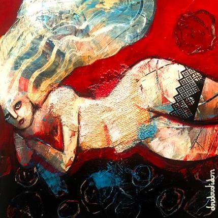 Painting Le paddock by Doudoudidon | Painting Raw art Acrylic Life style, Nude