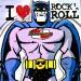 Peinture Batman, I love rock'n roll par Cornée Patrick | Tableau Pop-art Cinéma Icones Pop Graffiti Huile