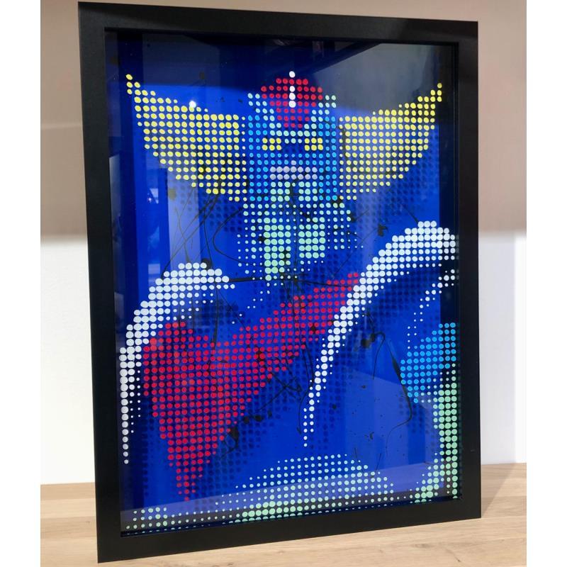 Sculpture Goldorak Box 3D par Wawapod | Sculpture Pop-art Acrylique, Posca Icones Pop