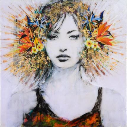 Peinture maria de frente par Bofill Laura | Tableau Figuratif Acrylique, Résine Portraits